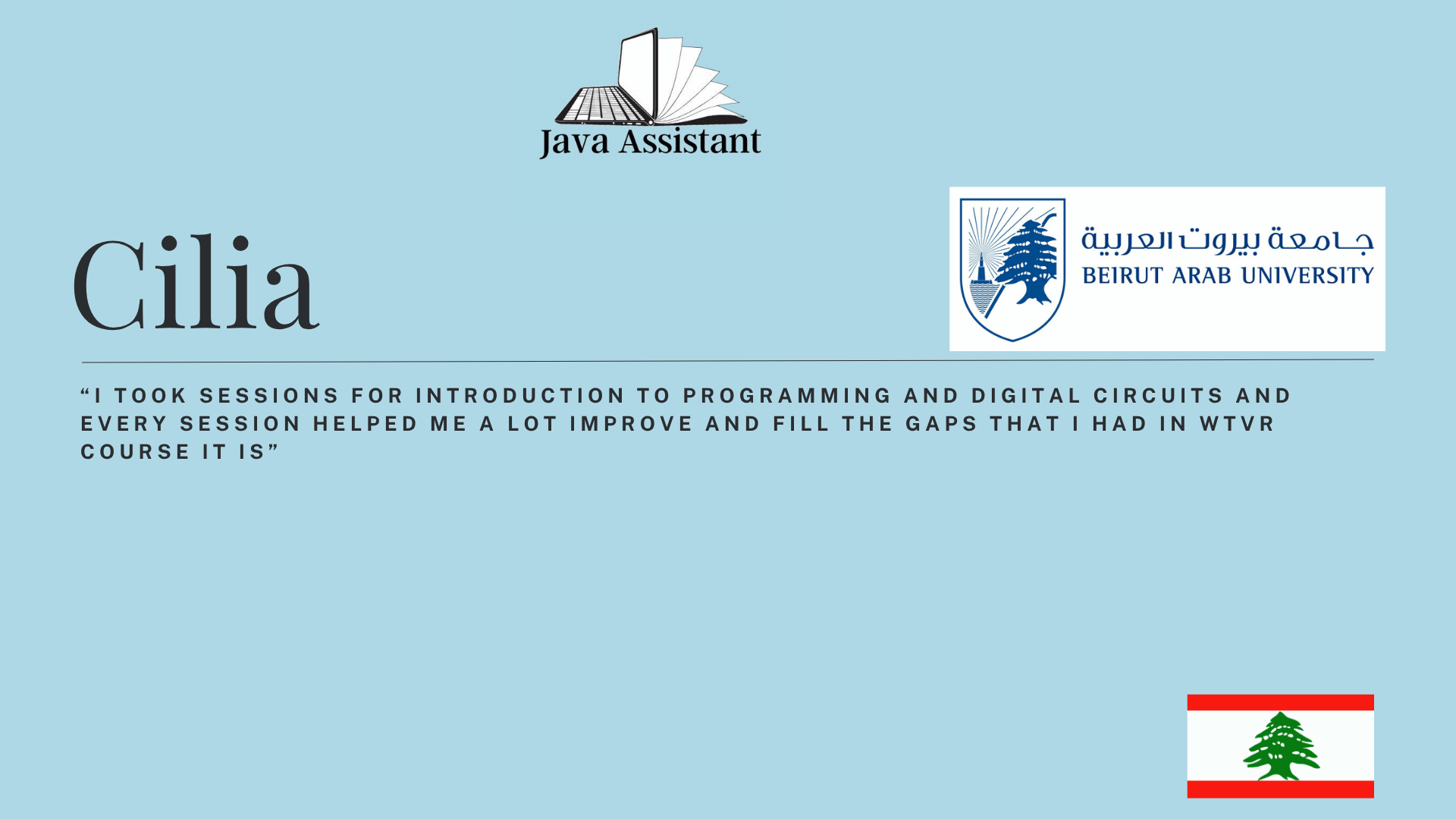 Student review screenshot